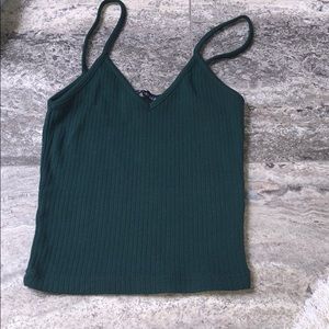 green tank top